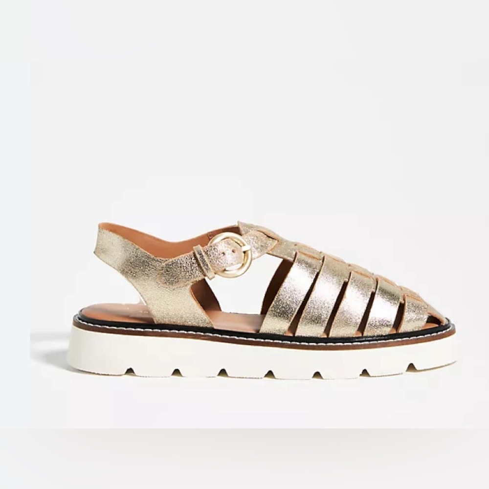 By Anthropologie Sport Fisherman’s Sandals in gold, sz 40
